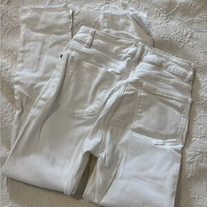 DL1961 white skinny jean with fray hem